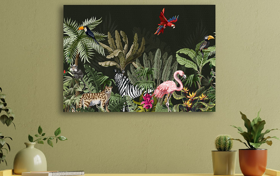 Картина «Животные в тропиках» на стену