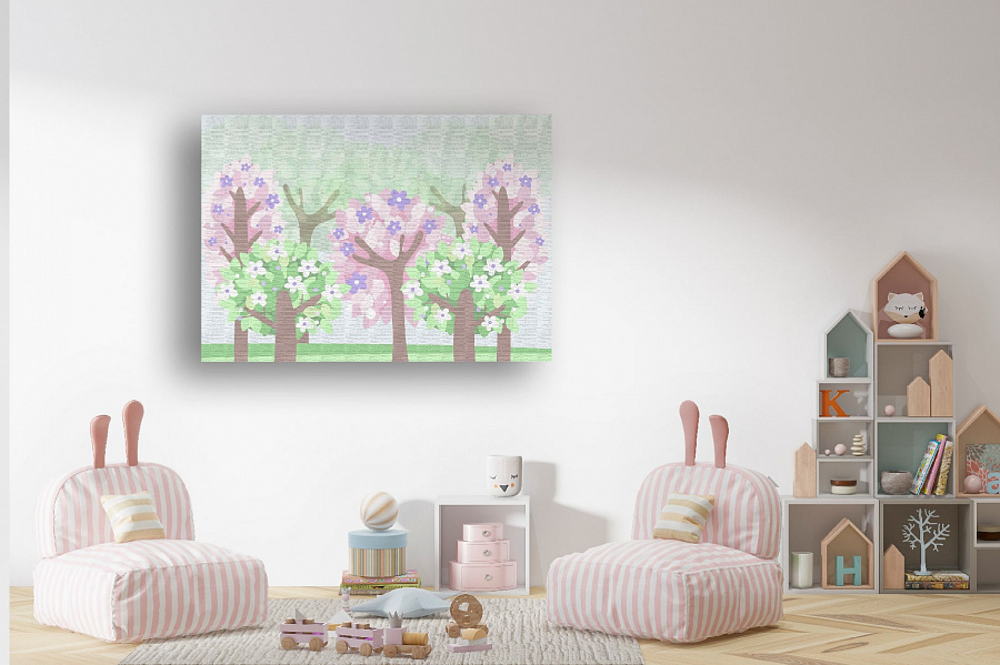 Картина «Цветочные деревья» на стену