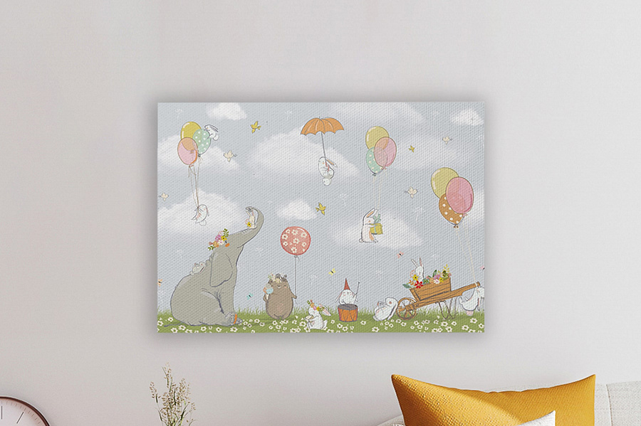 Картина «Веселые зайчишки» на стену