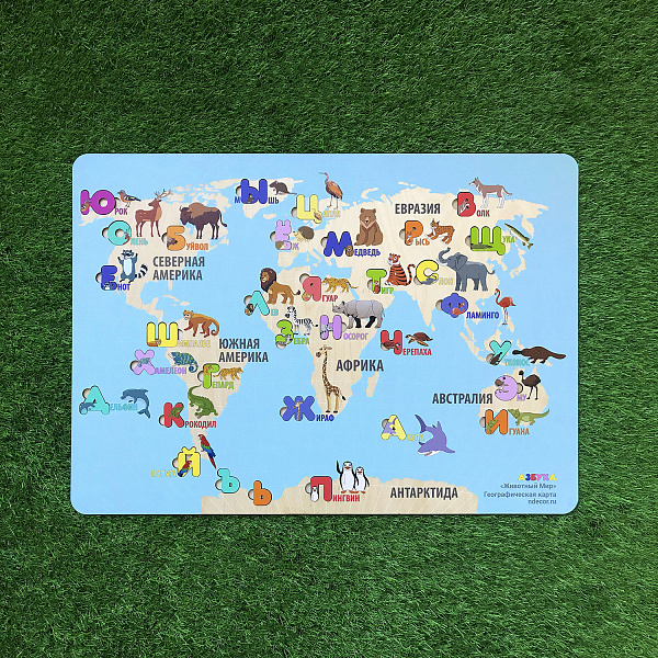 Эко-пазл «Азбука «Животный мир» карта развивающие игры купить фото фото 4